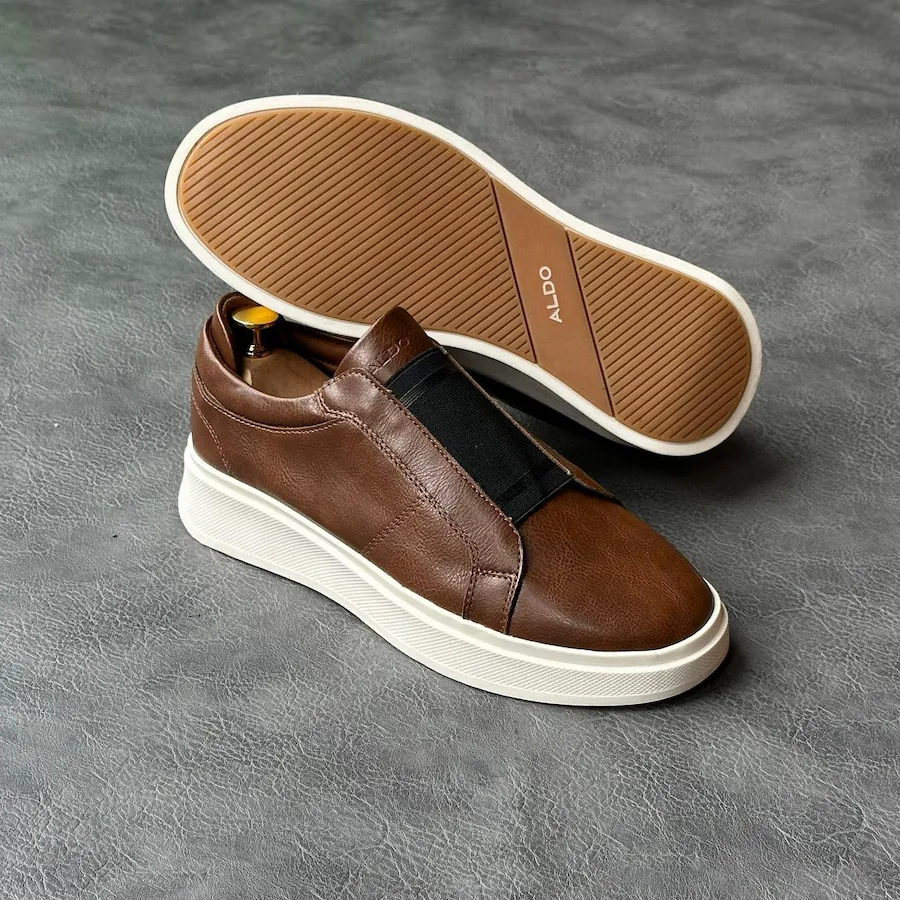 Dark Brown Luxe Minimal Sneakers