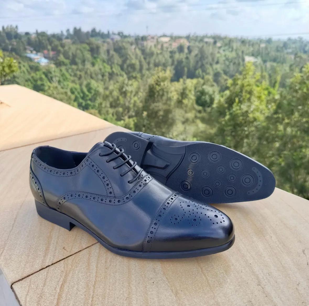 Premium Leather Brogue Oxford – Brown