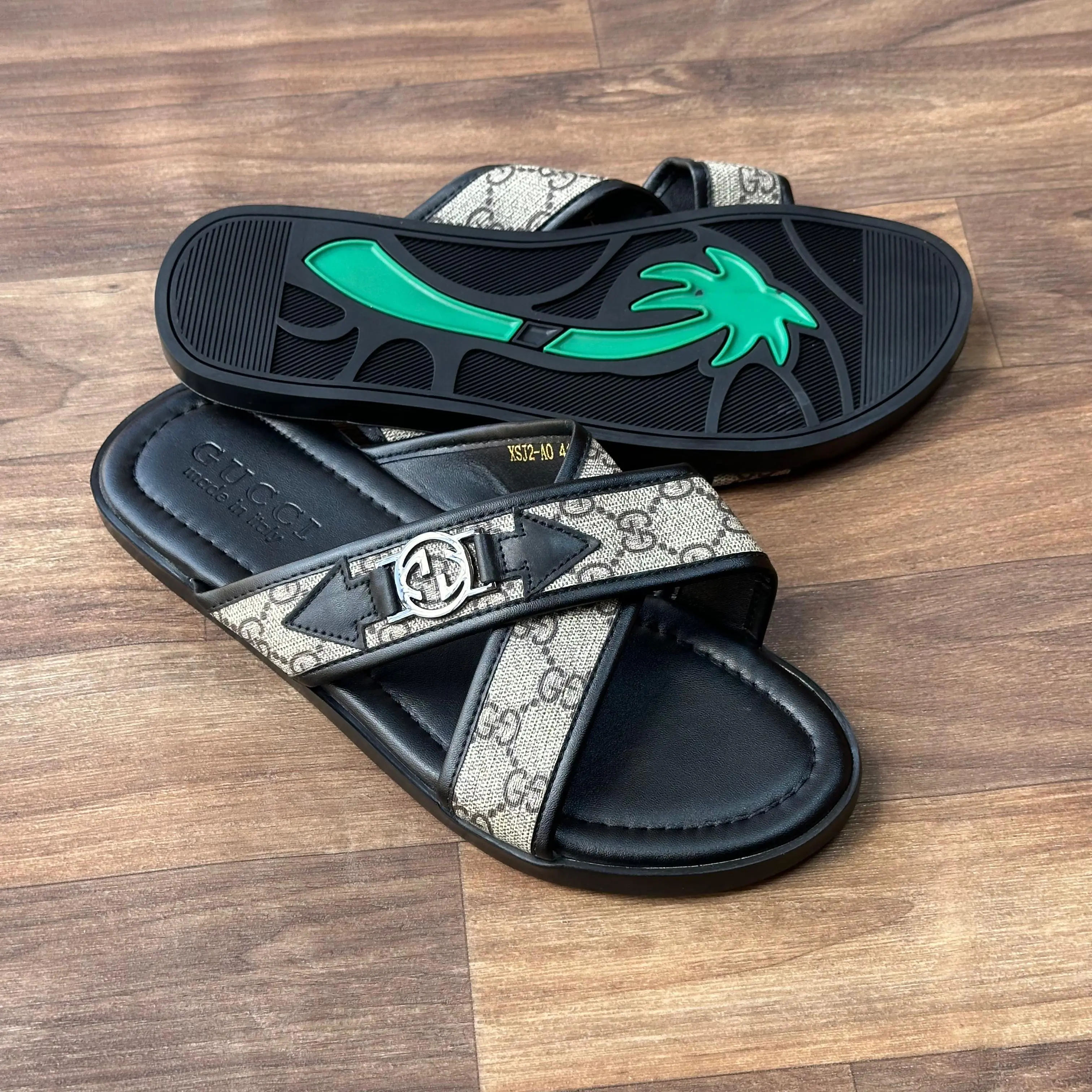 Midnight Black Luxury Slide