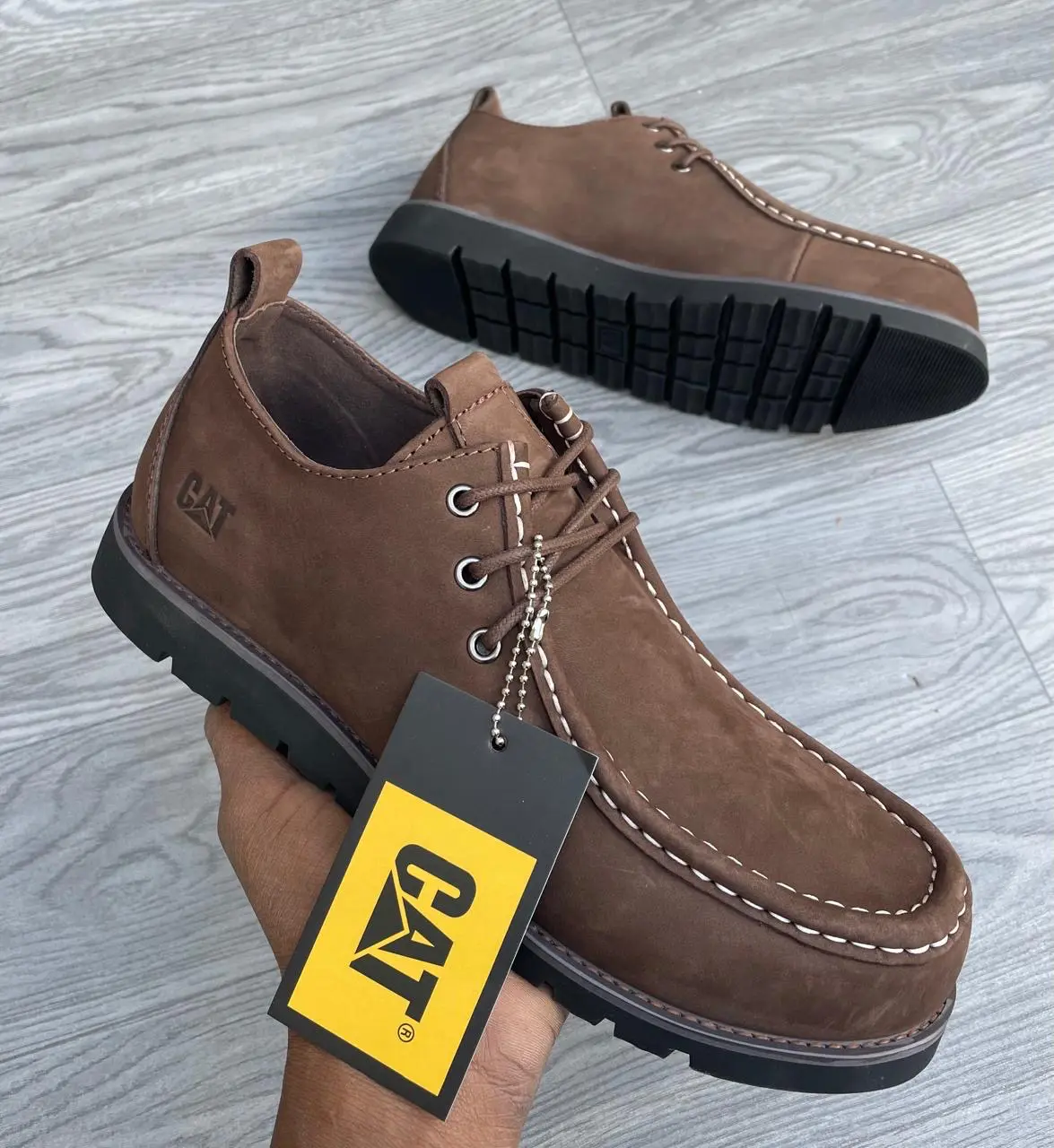 CAT Rugged Moc Casual Shoes – Dark Brown